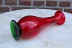 Rood-groene bloemenvaas , handgeblazen vaas, Gebruikt, Overige kleuren, Ophalen of Verzenden, Glas