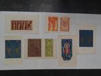 Lithos zes middeleeuwse zijden borduur weefsels 9-14e eeuw, Antiek en Kunst, Verzenden