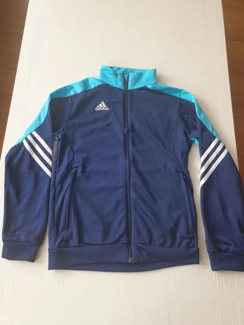 Zgan Adidas 152 trainingsvest donkerblauw vest, Kinderen en Baby's, Kinderkleding | Maat 152, Zo goed als nieuw, Jongen of Meisje