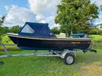 Sloep Riga 440 Suzuki 9.9 pk, Watersport en Boten, Gebruikt, Tot 10 pk, Ophalen of Verzenden, 3 tot 6 meter