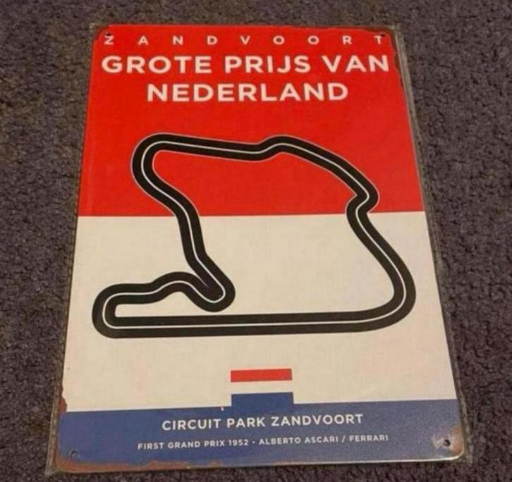 Zandvoort Circuit Bord - Formule 1 Fan Must-Have!, Antiek en Kunst, Kunst | Litho's en Zeefdrukken, Ophalen of Verzenden