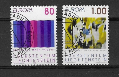 Liechtenstein Michel 1054-1055 gestempeld EUROPA, Postzegels en Munten, Postzegels | Europa | Overig, Gestempeld, Overige landen