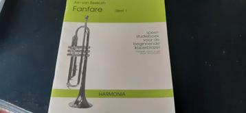 Jan van Beekum Fanfare speel- studieboek koperblazer deel 1 beschikbaar voor biedingen