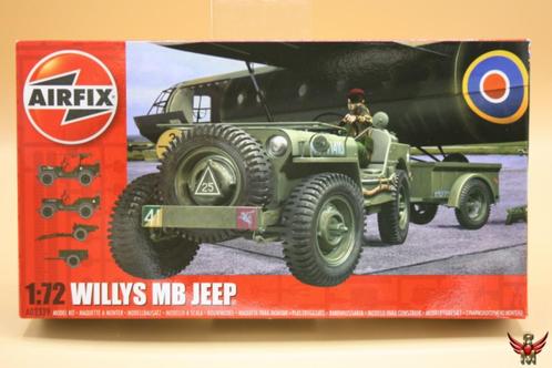 Airfix 1/72 Willys MB Jeep Trailer and 75mm Howitzer M1, Hobby en Vrije tijd, Modelbouw | Auto's en Voertuigen, Nieuw, Auto, 1:50 of kleiner