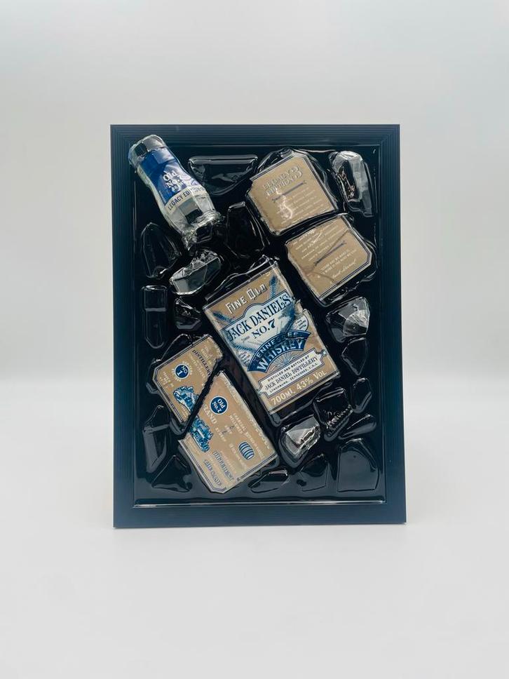 Jack Daniel's Gebroken Fles Kunst, Antiek en Kunst, Kunst | Schilderijen | Modern, Ophalen of Verzenden