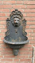 Brocante - Gietijzeren Leeuwenkop fontein - zonder kraan, Tuin en Terras, Waterpartijen en Fonteinen, Ophalen, Gebruikt, Gietijzer