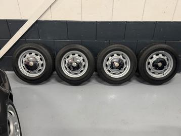 Stalen Porsche 911 / 912 / 356 velgen + banden beschikbaar voor biedingen