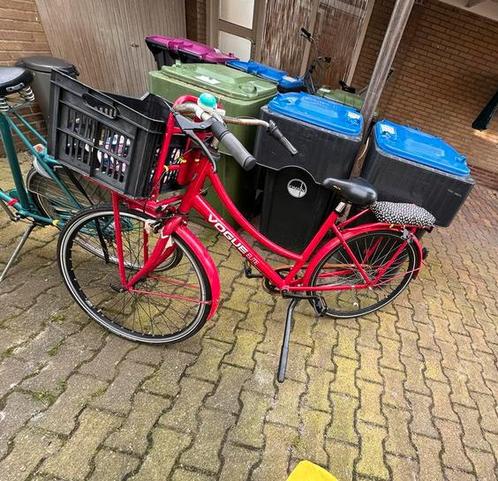 Rode aluminium fiets, Fietsen en Brommers, Fietsen | Dames | Omafietsen, Zo goed als nieuw, Handrem, Versnellingen, Ophalen