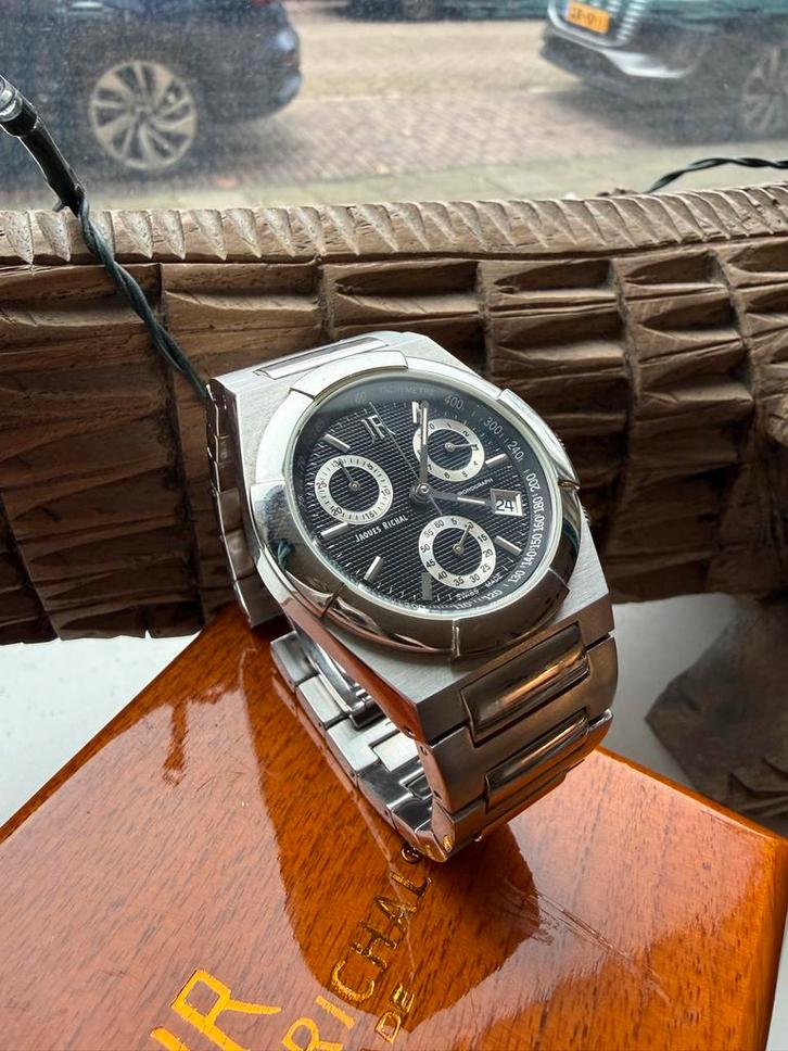Jaques Richal Horloge - RVS, Sieraden, Tassen en Uiterlijk, Horloges | Heren, Gebruikt, Polshorloge, Overige merken, Staal, Ophalen of Verzenden