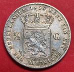 Halve gulden 1858. Pr., ½ gulden, Koning Willem III, Zilver, Ophalen of Verzenden