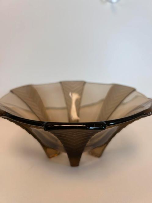 Antiek August Walther &Sohne AG Art Deco Glass Bowl 1930, Antiek en Kunst, Antiek | Schalen, Ophalen of Verzenden