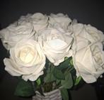La Rose 15 stuks witte zijden kunst rozen, kunstbloemen, Ophalen of Verzenden, Zo goed als nieuw, Binnen