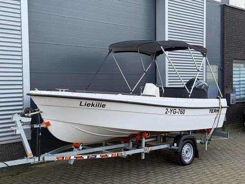 Terhi 450 console boot vaarklaar, Watersport en Boten, Vis- en Consoleboten, Zo goed als nieuw, 30 tot 50 pk, 3 tot 6 meter, Benzine