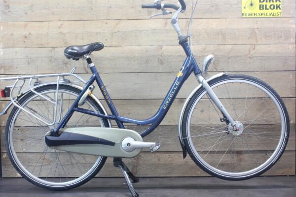 Gazelle Bloom moederfiets 7 versn. blauw met 3 mnd garantie, Fietsen en Brommers, Fietsen | Dames | Moederfietsen, Gebruikt