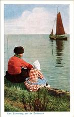 Volendam - Een Zomerdag aan de Zuiderzee, Verzenden, 1940 tot 1960, Ongelopen, Noord-Holland