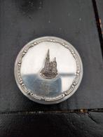 Vintage Poederdoos met Antwerpen Kathedraal, Ophalen of Verzenden, Zilver