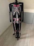 Halloween outfit skelet met bloemen maat S, Ophalen of Verzenden, Zo goed als nieuw, 146 t/m 152, Meisje