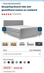 Boxspring Bed + Emma Matras – 160x200 cm – Zeer nette staat, Huis en Inrichting, Ophalen, Tweepersoons, Zo goed als nieuw, 200 cm