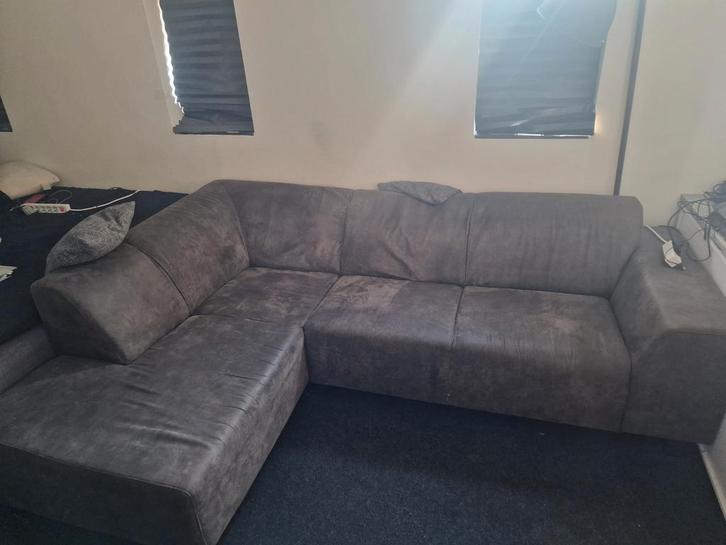 Grijze Hoekbank - Comfortabel & Stijlvol!, Huis en Inrichting, Banken | Bankstellen, Gebruikt, Vierpersoons of meer, Ophalen of Verzenden