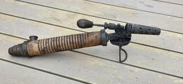 Grote antieke messing gasbrander – 45 cm – industrieel verza beschikbaar voor biedingen