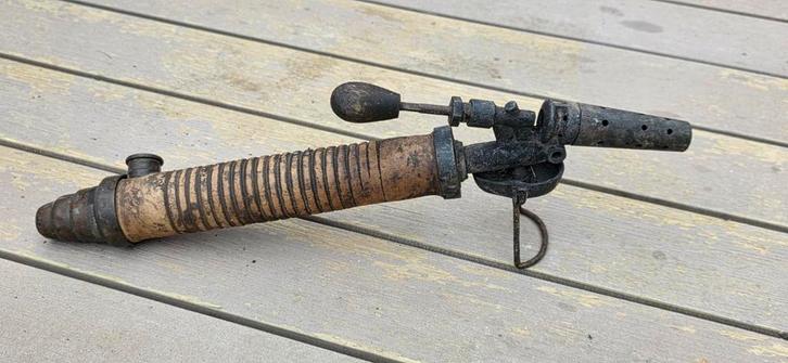 Grote antieke messing gasbrander – 45 cm – industrieel verza, Antiek en Kunst, Antiek | Koper en Brons, Ophalen of Verzenden