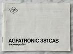 gebruiksaanwijzing Agfa computerflitser Agfatronic 381 CAS, Audio, Tv en Foto, Ophalen of Verzenden, Gebruikt, Overige merken