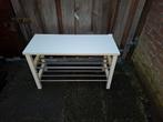 TJUSIG
Bank met schoenenrek, wit 108x34x50 cm, Ophalen, Zo goed als nieuw