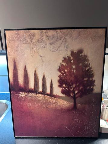 Duo set Schilderijen Landschap met Bomen beschikbaar voor biedingen