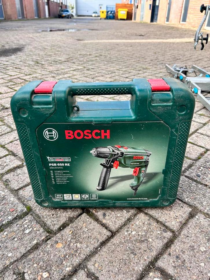 Bosch PSB 650 RE Boormachine, Doe-het-zelf en Verbouw, Gereedschap | Boormachines, Gebruikt, Boormachine, 600 watt of meer, Klopboormechanisme