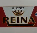 Vintage Metalen Reclamebord Reina Buvez, Ophalen of Verzenden