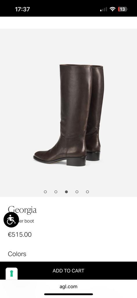 AGL Laarzen, Georgia, donkerbuin, Kleding | Dames, Schoenen, Nieuw, Hoge laarzen, Bruin, Verzenden