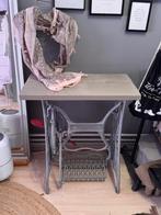 Vintage Singer metalen onderstel als sitetable, Huis en Inrichting, Tafels | Sidetables, Ophalen, Gebruikt, 50 tot 75 cm, Rechthoekig