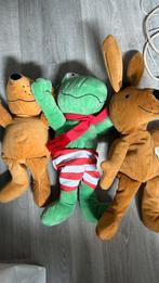 Handpoppen kikker max velthuis 3 stuks, Kinderen en Baby's, Speelgoed | Knuffels en Pluche, Ophalen of Verzenden, Gebruikt, Kikker