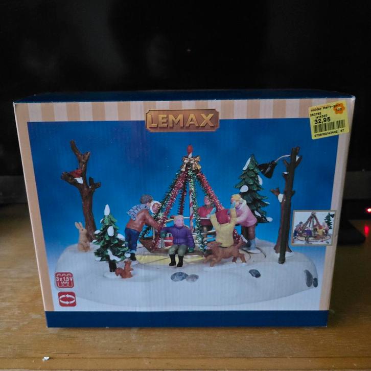 Lemax Holiday Merry Go Round Draaimolen kerstdorp, Diversen, Kerst, Gebruikt, Ophalen of Verzenden