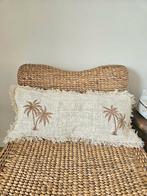 Palmboom kussenhoes uit Bali 30 x 70 cm, Beige, Ophalen of Verzenden, Tropical home, Rechthoekig