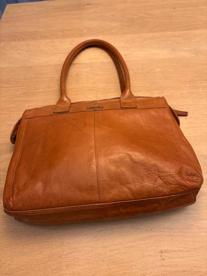 Spikes & Sparrow leren laptop tas - 34x30x10 cm, Sieraden, Tassen en Uiterlijk, Tassen | Damestassen, Gebruikt, Handtas, Bruin