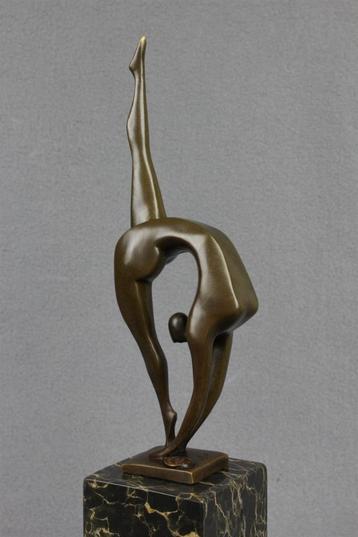 Beeld Yoga Meditatie Brons Abstract Naakt Vrouw Kunst Marmer beschikbaar voor biedingen