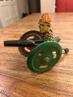 Oude blikken kanon met kanonnier - Opwindmechanisme Lehmann, Antiek en Kunst, Antiek | Speelgoed, Ophalen