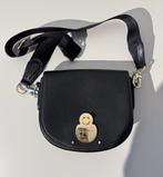 Longchamp Cavalcade Crossbody Bag Leer Navy Zwart, Sieraden, Tassen en Uiterlijk, Tassen | Schoudertassen, Overige merken, Zwart