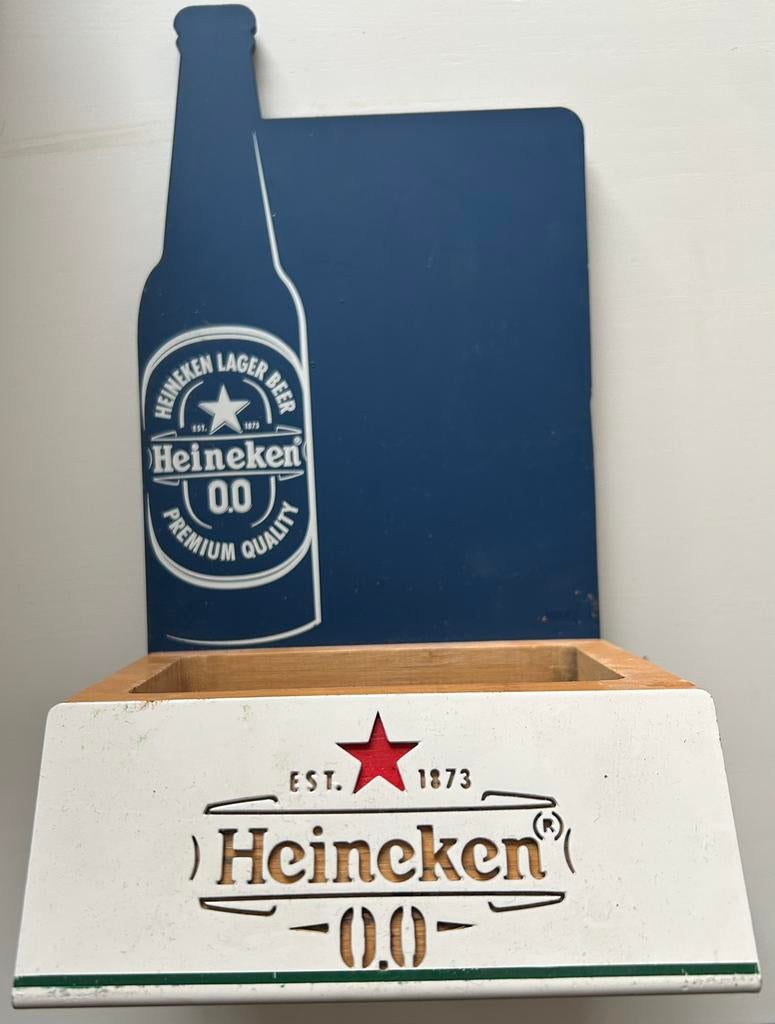 Heineken 0.0 menukaarthouder, Ophalen of Verzenden, Zo goed als nieuw, Viltje(s), Heineken