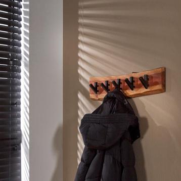 Kapstok edge 5 haken/Massief acacia naturel beschikbaar voor biedingen