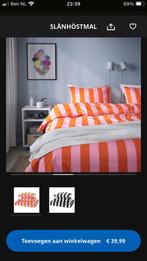 IKEA beddengoed - roze oranje - 240x220, Huis en Inrichting, Dekbedovertrek, Tweepersoons, Ophalen of Verzenden, Zo goed als nieuw
