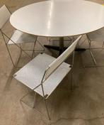 Mooi set van 4 eetkamer stoelen van Deense ontwerper, Ophalen, Wit, Zo goed als nieuw, Vier