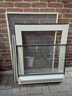 Kunstof raamkozijn met glas en Hor, Doe-het-zelf en Verbouw, Glas en Ramen, Ophalen, Gebruikt