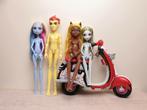 Monster High poppen set voor OOAK met scooter Abbey Clawdia, Verzenden, Gebruikt, Pop