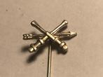 Metalen TWEE KANONNEN MILITAIRIA Speld (Metaalkleur)., Verzenden, Zo goed als nieuw, Overige onderwerpen, Speldje of Pin