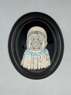 Authentieke 19e-eeuwse knipmuts in grote stolp, Antiek en Kunst, Antiek | Kleding en Accessoires, Ophalen of Verzenden, Dames