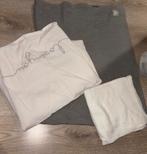 Jollein wieglaken setje wit-grijs Love you, Ophalen of Verzenden, Zo goed als nieuw, Jongetje of Meisje