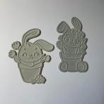 DDBD stempel konijnrn in pot pasen/ voorjaar samen 4,00, Ophalen of Verzenden, Zo goed als nieuw