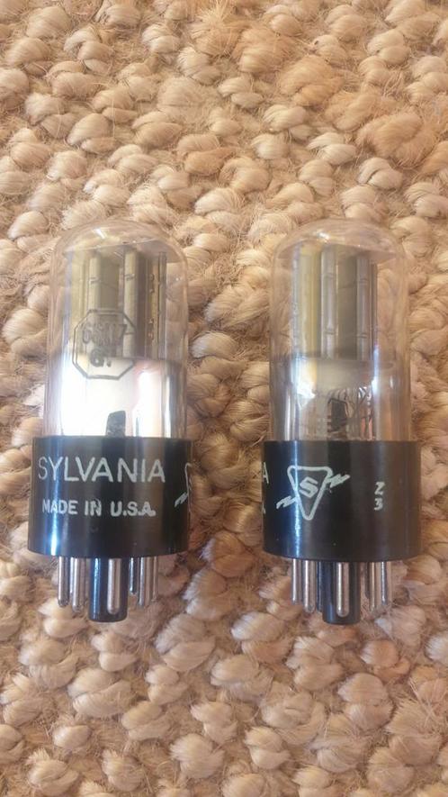 NOS pair Sylvania 6sn7gt vt231 1943, Audio, Tv en Foto, Buizenversterkers, Buis of Buizen, Ophalen of Verzenden